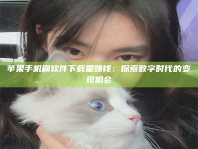 北流苹果手机刷软件下载量赚钱：探索数字时代的变现机会